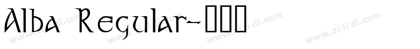 Alba Regular字体转换